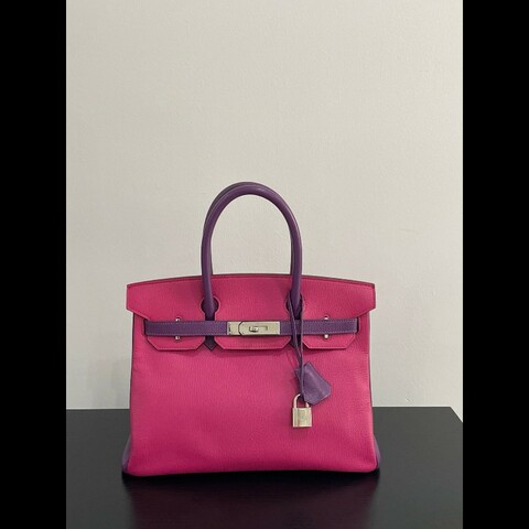 Hermes Birkin 30
5R Rose Jaipur / 5L Glycine (Bi-color / Special Order)
Chèvre (Goatskin)