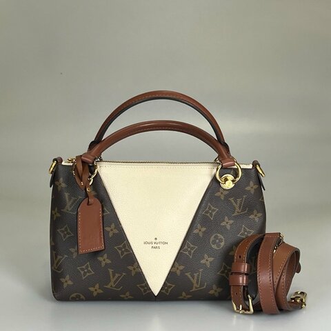 LV M44520 拚色V Tote BB包