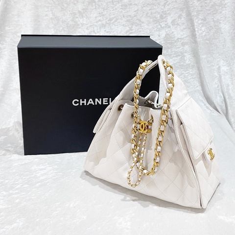 【CHANEL✨25 Bag 小號｜白色金釦｜近全新】