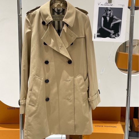 博柏利/Burberry 99新 40碼 卡其色風衣風衣