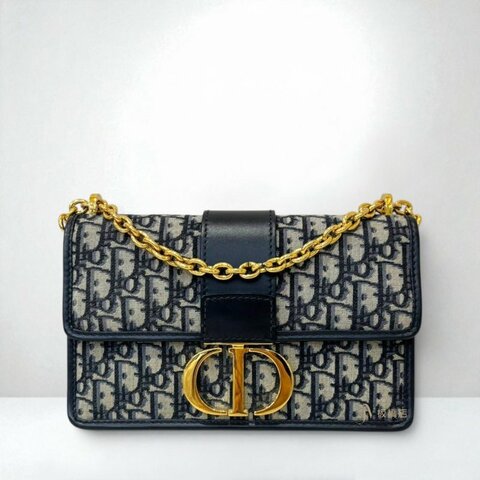 JS1564-DIOR 30 Montaigne 藍色刺繡蒙田鏈帶包 M9208UTZQ_M928