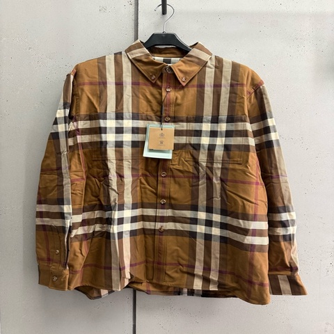 全新Burberry經典格紋長袖襯衫