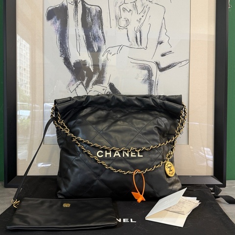 Chanel 22 bag 黑金小號