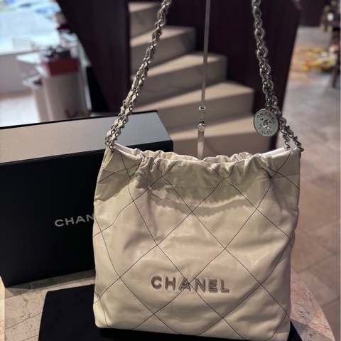 Chanel 22Bag 白銀 小號