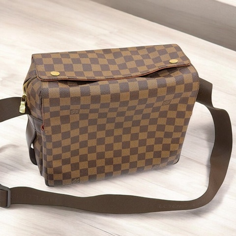 莉亞精品♡ LV N45255 棋盤格豆腐斜背包 二手美包