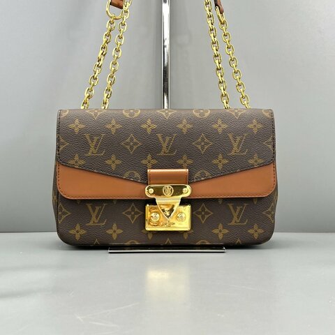 芯片款 路易威登/Louis Vuitton Marceau老花拼焦糖色鏈條包