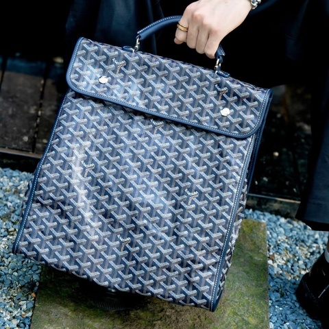Goyard 戈雅Saint Leger深藍色老花雙肩包999新🐿️