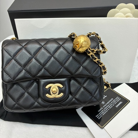 Full set Chanel淡金扣金球Mini