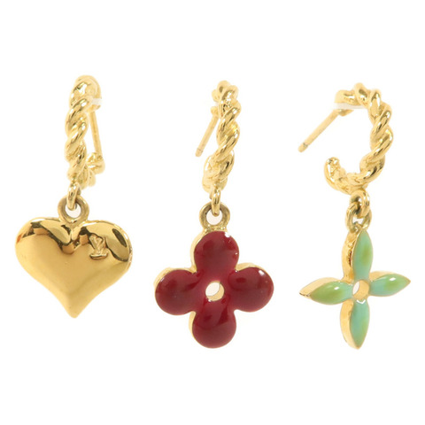 LOUIS VUITTON 銅/琺瑯Sweet Monogram Earrings耳環