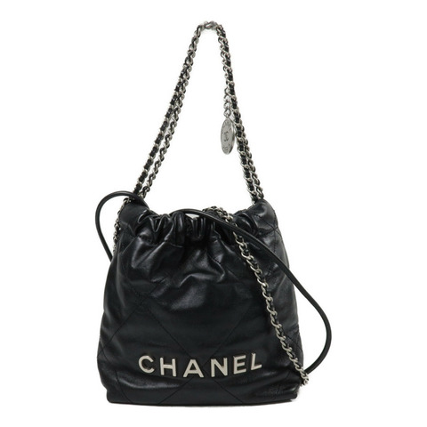 CHANEL 羊皮皮革Chanel 22 Mini鏈帶手挽肩背兩用袋