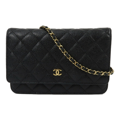 CHANEL 牛皮皮革Wallet On Chain鏈帶肩背袋