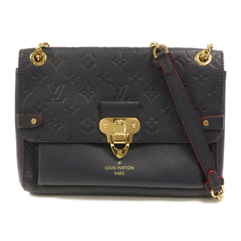 LOUIS VUITTON Monogram Empreinte Vavin PM肩背袋深藍色