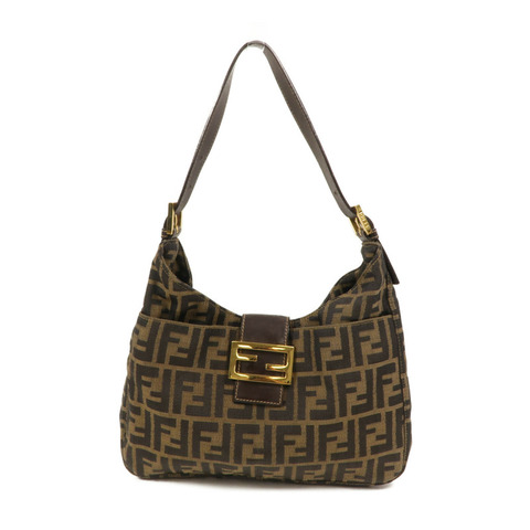 FENDI 帆布Zucca Hobo肩背袋