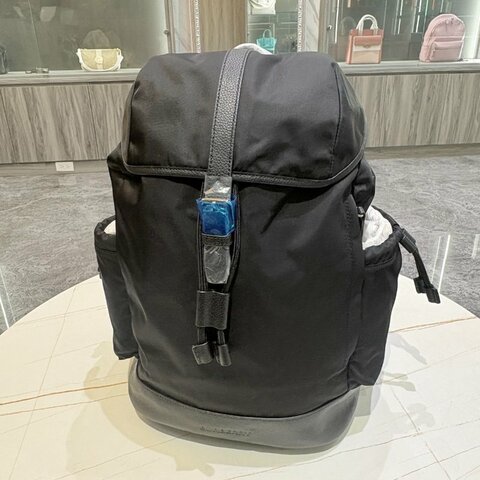 Burberry Watson 黑色尼龍拼接皮革雙肩後背包