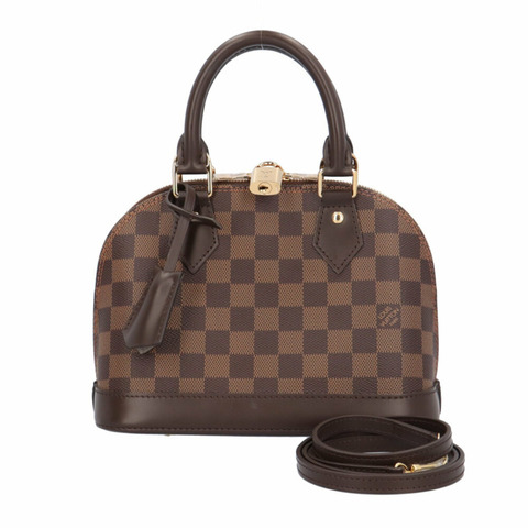 路易威登 Alma BB Damier 背包，N40606 棕色，女士，LOUIS VUITTON，雙向手提