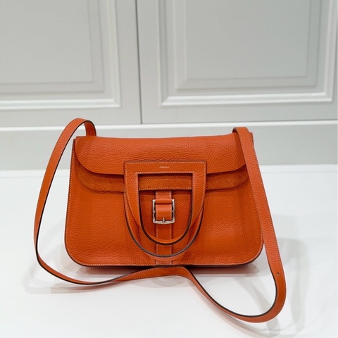 HERMES 愛馬仕 halzan31 橘 斜背包 肩背包 側背包