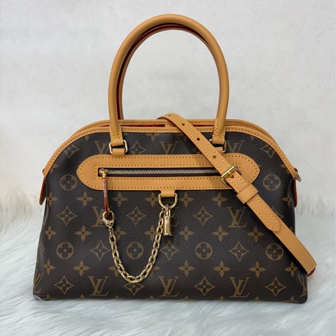 LV M15208 老花金扣多夾層金鏈手提肩背包 肩背包 斜背包 斜挎包 手提包