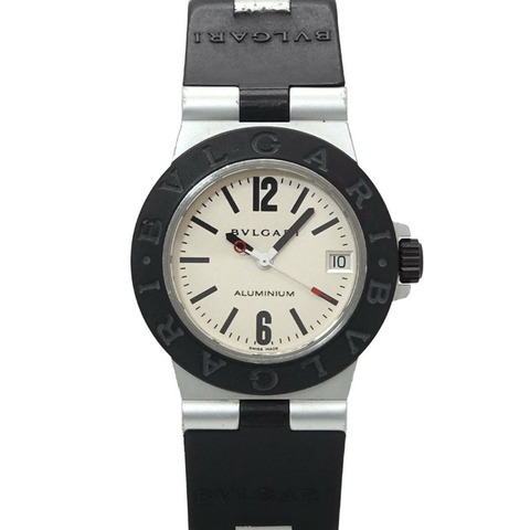 寶格麗 (Bulgari) BVLGARI AL32A 鋁合金女士腕錶，日期顯示，銀色，石英錶