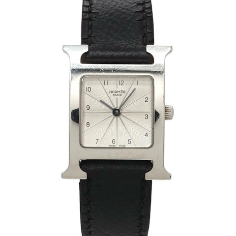 愛馬仕 H-Watch HH1 210 女士腕錶 銀色 黑色 石英錶 H