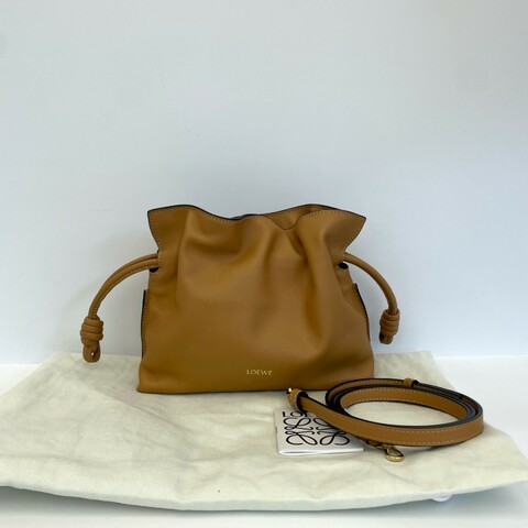 Loewe Flamenco焦糖色福袋mini 25年編碼新標 小牛皮