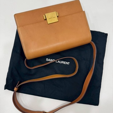 YSL 聖羅蘭 咖啡色 SAINT LAURENT  Bellechasse 大地色 麂皮 肩背包 斜背包 側背包