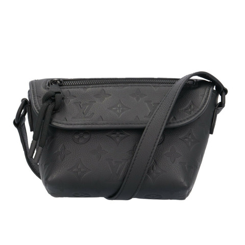 路易威登 Pulse 穿戴式皮夾 Monogram Shadow 肩背包 皮革 M12636 黑色 男士 LOUIS VUITTON
