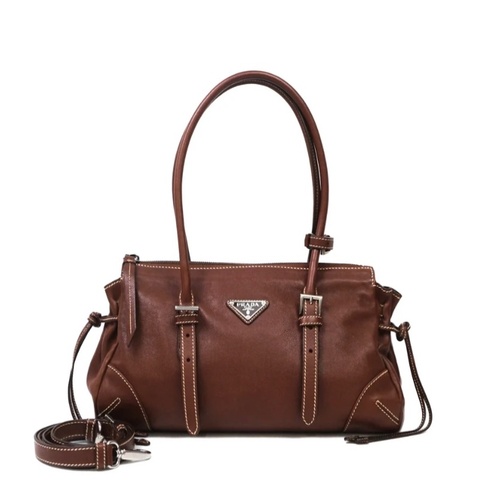 Prada Bonnie 手袋中號 medium 啡色手袋 法棍包