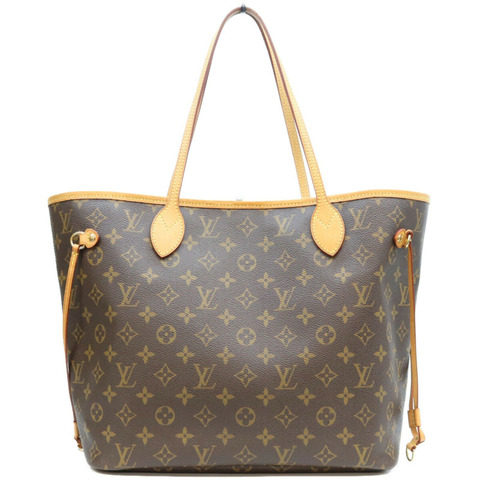 路易威登 M40156 Monogram Neverfull MM 手提包，黑色配金色五金，女士款