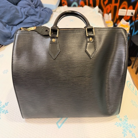 Louis Vuitton 【日本直送】Louis Vuitton Epi Speedy 25 手提包 黑色 M59042 LV 正品
