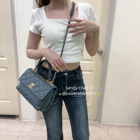 Chanel Trendy CC 莫蘭迪藍色 ☾⋆