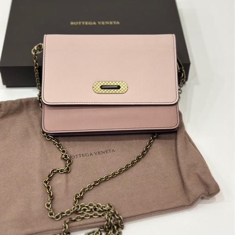 Bottega Veneta BV woc 粉 紫 鏈條包 斜背包 肩背包 手提包 側背包