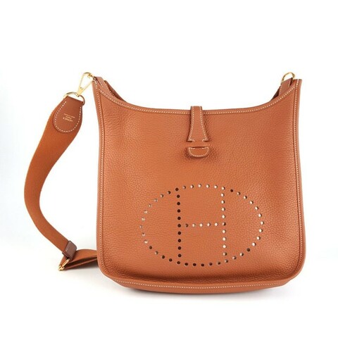 全套🈶購證Hermes 金棕金扣Evelyne伊芙琳29 K刻