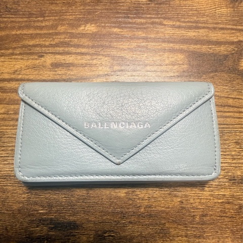 Balenciaga莫蘭迪色零錢包（帶紙鈔夾層，無卡槽）