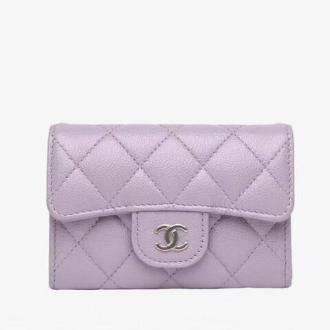 Chanel 薰衣草紫卡包 全新閒置配件塵袋盒子