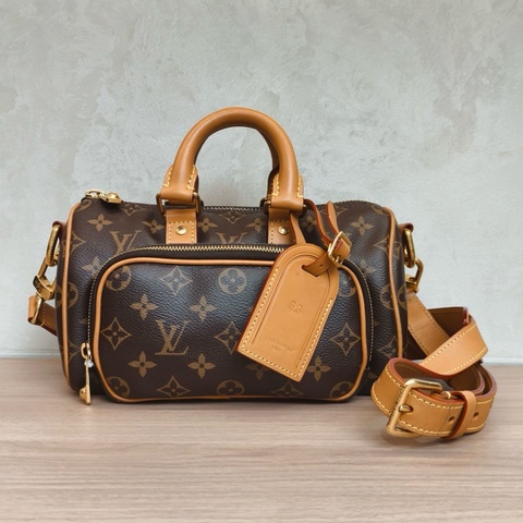 路易威登/Louis Vuitton Keepall25Cargo 斜挎包手提包 芯片款