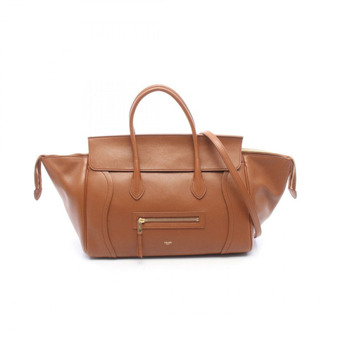 CELINE Luggage 中型單肩斜背包 L108K3GW2GFY5 羊皮棕色