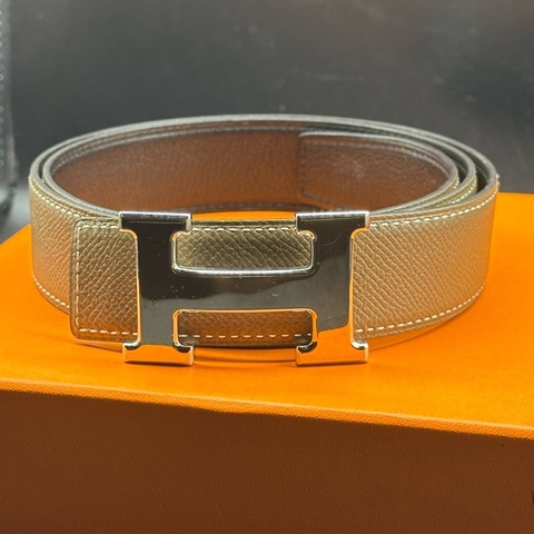 Hermès 愛馬仕 Constance 大象灰 H扣雙面腰帶 85cm/31mm