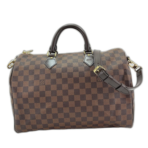 路易威登 Speedy Bandoulière 35 波士頓包，配肩帶，棕色