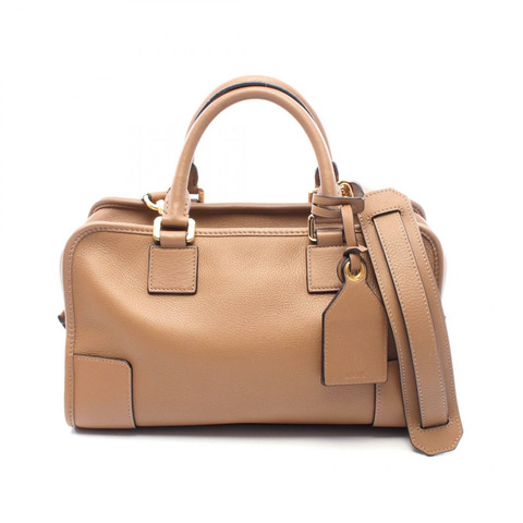 LOEWE Amazona 28 單肩斜背包，棕色皮革，二手女款