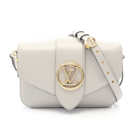 路易威登 LV Pont 9 單肩斜背包 M57326 皮革 灰色 二手