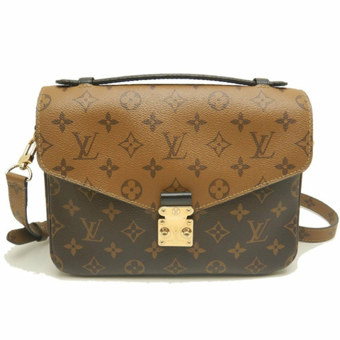 路易威登 (LOUIS VUITTON) 路易威登 Monogram Reverse Pochette Metis MM M44876 手提包 棕色 女士 254037