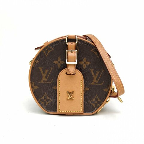 LOUIS VUITTON PETITEBOITECHAPEAU硬圓餅Mini老花PVC晶片肩背包