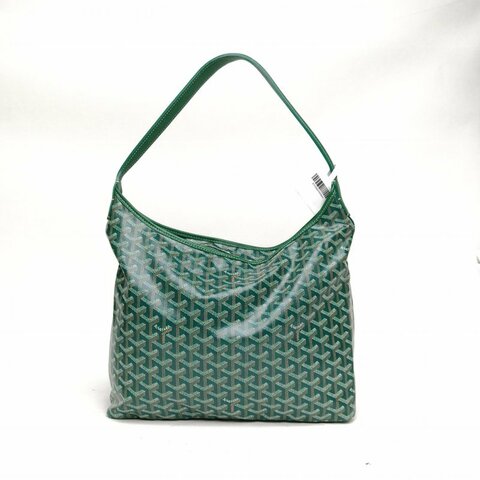GOYARD BohemeHoboBag子母腋下包綠色PVC銀扣肩背包