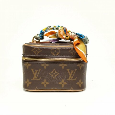 LOUIS VUITTON Nice化妝包Nano14老花PVC晶片肩背包