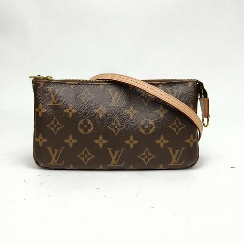 LOUIS VUITTON PochetteAccessoires麻將包老花PVC金扣肩背包