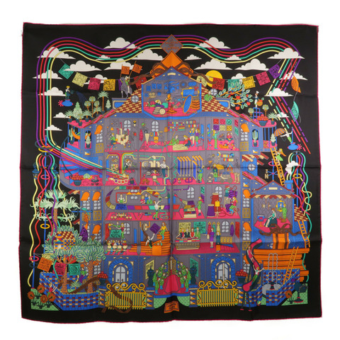 HERMES 絲質Scarf 90X90絲巾