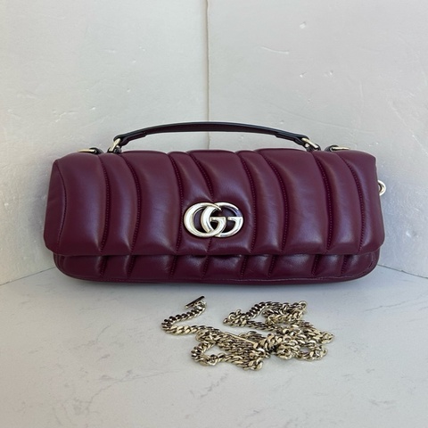 GUCCI古馳雙G標誌鏈條包 26cm