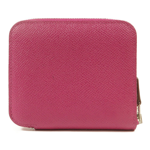 HERMES Epsom皮革Silk In Compact Wallet錢包Rose Pourpre