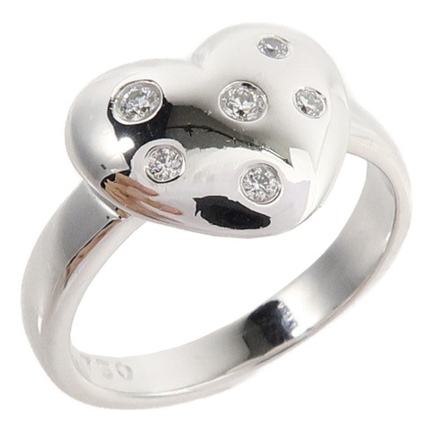 TIFFANY＆CO 18K白金Etoile Heart Diamond Ring戒指