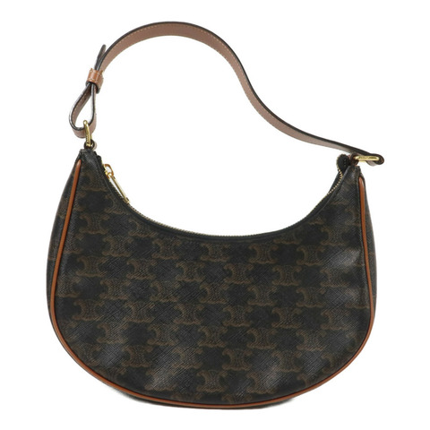 CELINE 塗層帆布Ava Medium Triomphe肩背袋